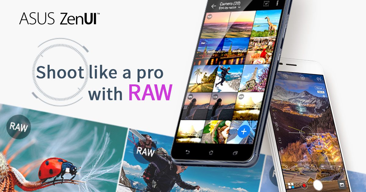 Enregistrer photo raw smartphone zenfone